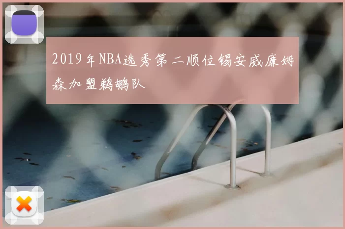 2019年NBA选秀第二顺位锡安威廉姆森加盟鹈鹕队